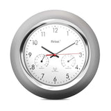 Mebus 19454 Reloj De Pared Reloj De Pared Digital Alrededor Plata, Blanco