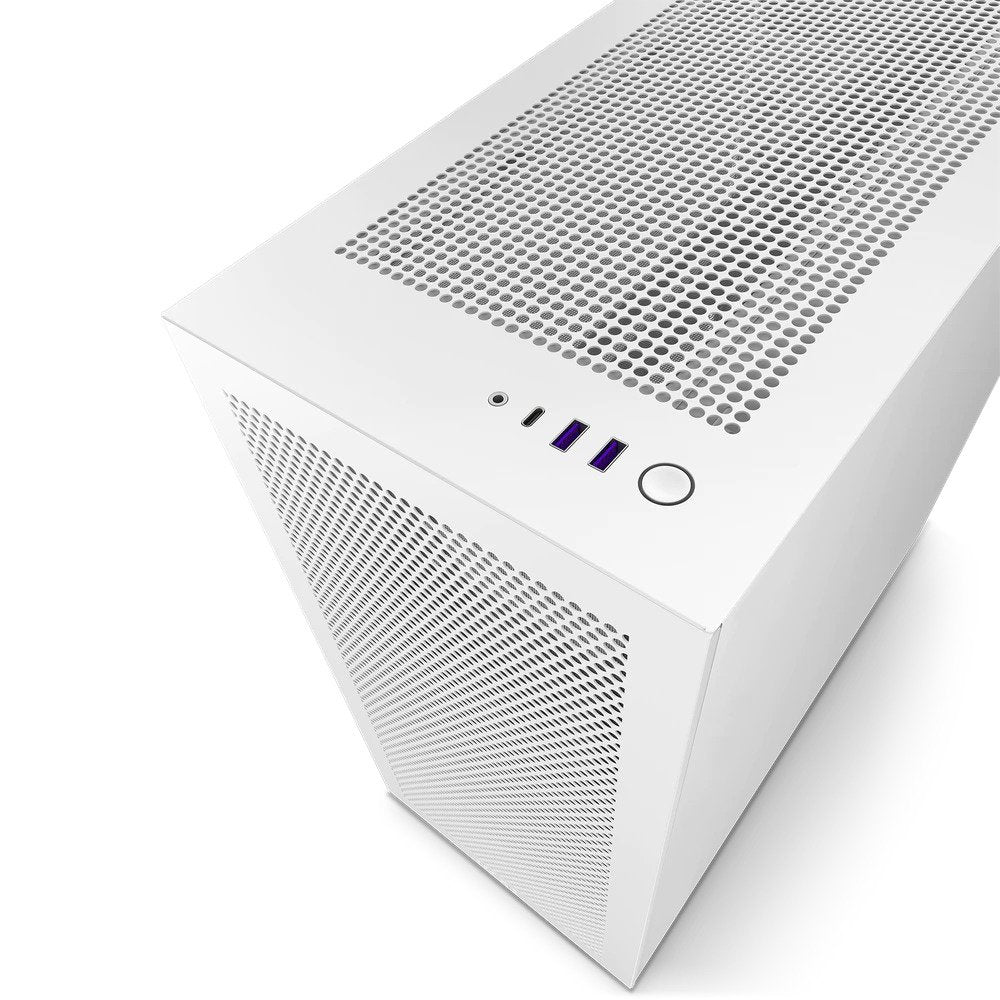 Caja Pc Nzxt H7 Flow Blanca Cristal Transparente Cm-H71fw-01