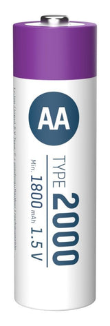 Ansmann 1312-0036 Baterías Recargables Mignon Tipo Aa 2000 (Min. 1800 Mah) Pack De 4