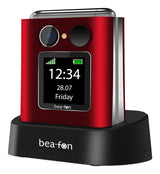 EAN 9120124823963 - Beafon FOLD 10 5,59 cm (2.2") 95 g Rojo Teléfono para personas mayores imagen 3