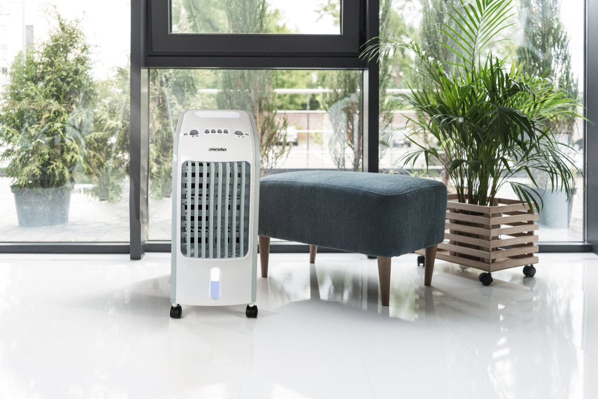 Mesko Ms 7918 Climatizador Evaporativo 3 En 1 Con Humidificador Y Purificador De Aire