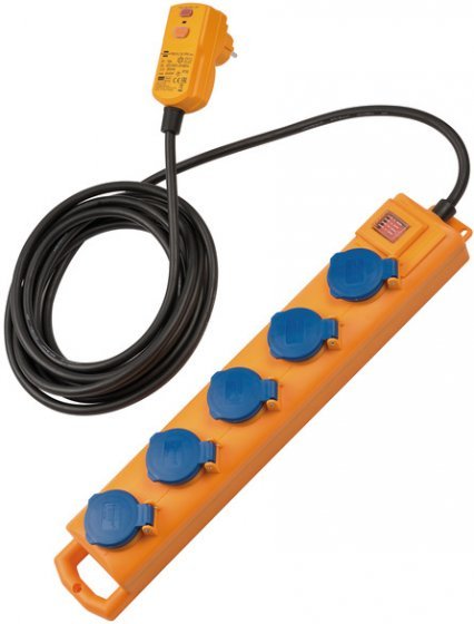 EAN 4007123647521 - Brennenstuhl 1159900805 base múltiple 5 m 5 salidas AC Exterior Negro, Azul, Amarillo imagen 1