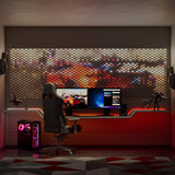 Twinkly Matrix - 480 Luces Led Rgb En Forma De Perla, Cable Transparente, Enchufe De 3,3x3,3 Pies Tipo F