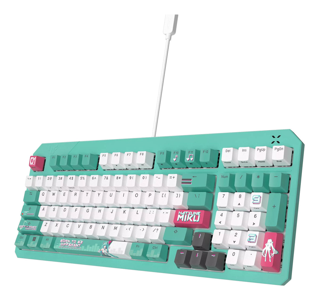 Asus Tuf Gaming K3 Gen Ii Hatsune Miku Edition Teclado 96% Compact Backlit Usb Verde