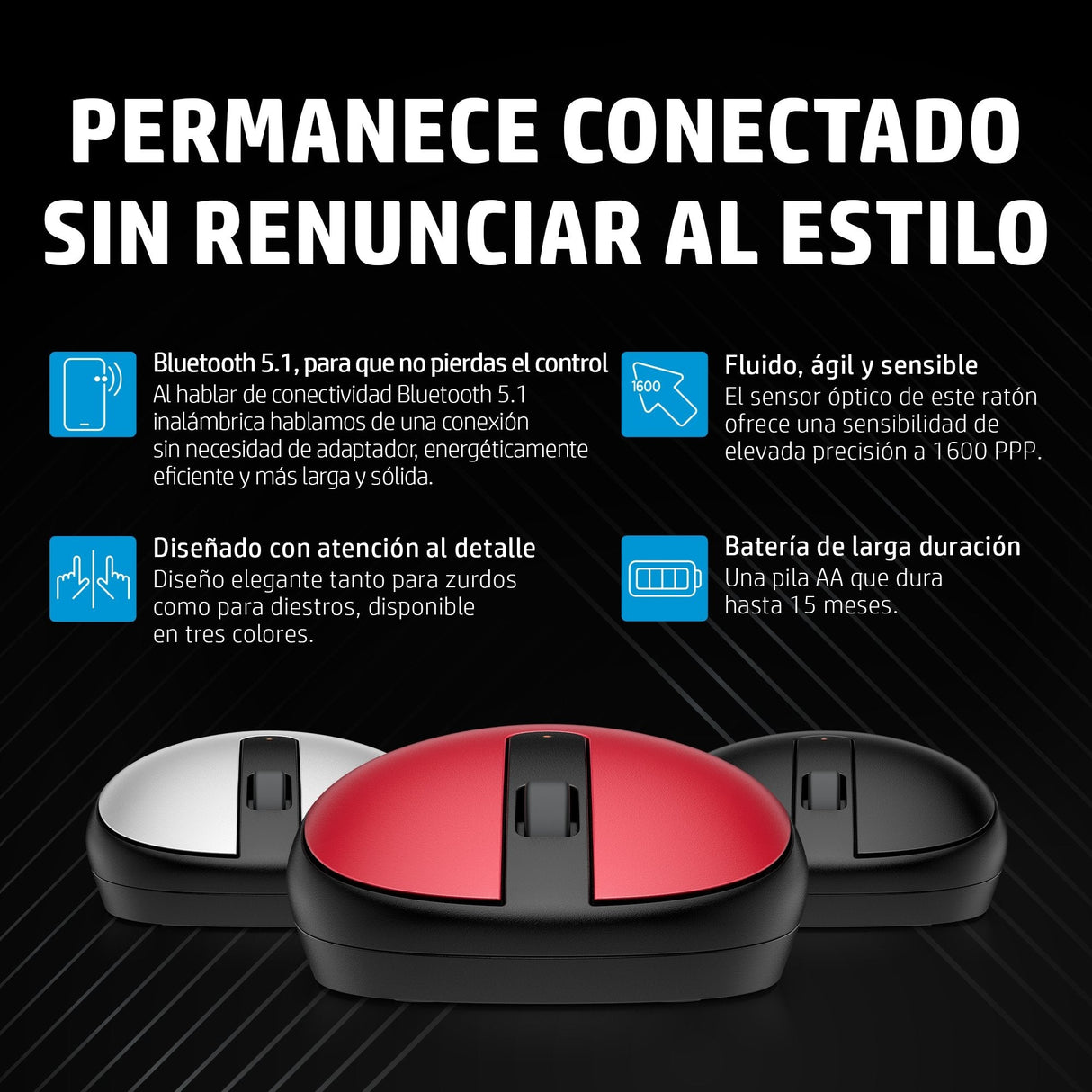 Hp Ratón Bluetooth 240 Blanco Lunar