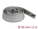 Geflechtschlauch Mit Reissverschluss Hitzebeständig 2 M X 30 Mm Grau