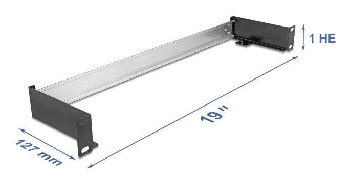 19? Hutschienenpanel Zum Einbau Horizontal Oder Vertikal 1he Metall Schwarz