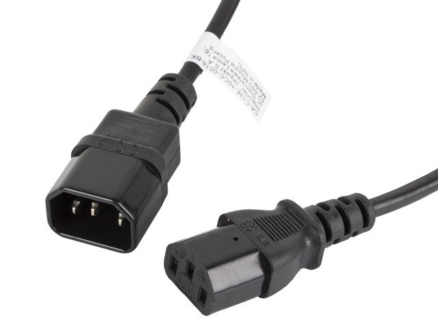 Cable Alargador Lanberg Alimentacion Cpu Iec320 C13 H/Iec320 C14 M 1.8m