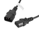 Cable Alargador Lanberg Alimentacion Cpu Iec320 C13 H/Iec320 C14 M 1.8m