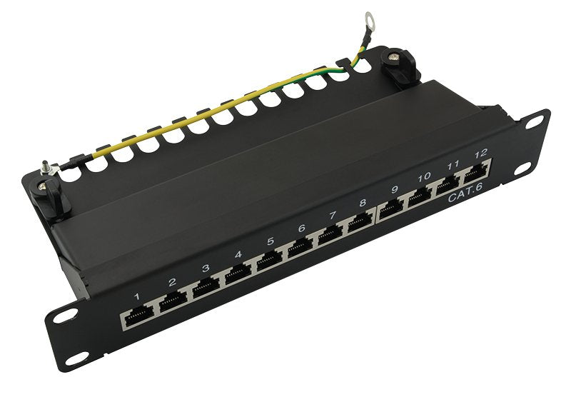 Patchpannel 10" 12 Port Cat6 Stp Negro Logilink