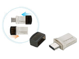 Usb-Mick 256gb Transcend Jetflash Usb3.1 Pen Drive Otg Type-A&C Silver