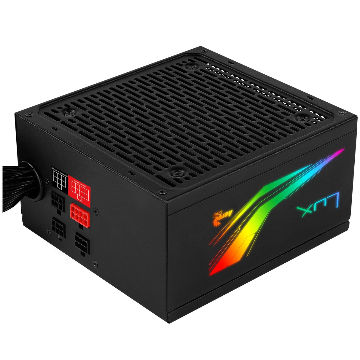 Fuente De Alimentación Aerocool Lux Rgb 550m 550w Ventilador 12cm 80 Plus Bronze