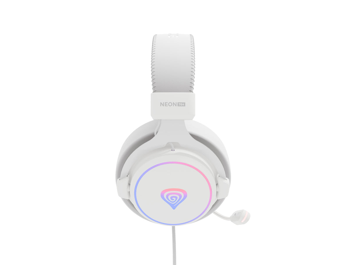 Auriculares Genesis Neon 764  Alámbrico Diadema Juego Usb Tipo A Blanco