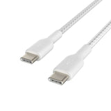 1x2 Belkin Braided Pvc Cable 2m Usb-C/Usb-C Wh.  Cab004bt2mwh2pk