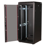 Roline 19-Zoll Netzwerkschrank Pro 26 He, 600x600 Bxt Glastr Schwarz