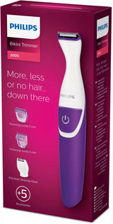 EAN 8710103860044 - Philips Essential BRT383/15 depiladora bikini Mojado y seco Violeta, Blanco imagen 2