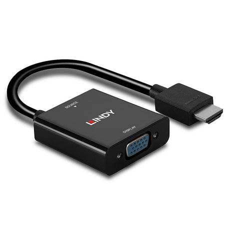 EAN 4002888382915 - Lindy 38291 adaptador de cable de vídeo 0,1 m HDMI tipo A (Estándar) VGA (D-Sub) Negro imagen 3