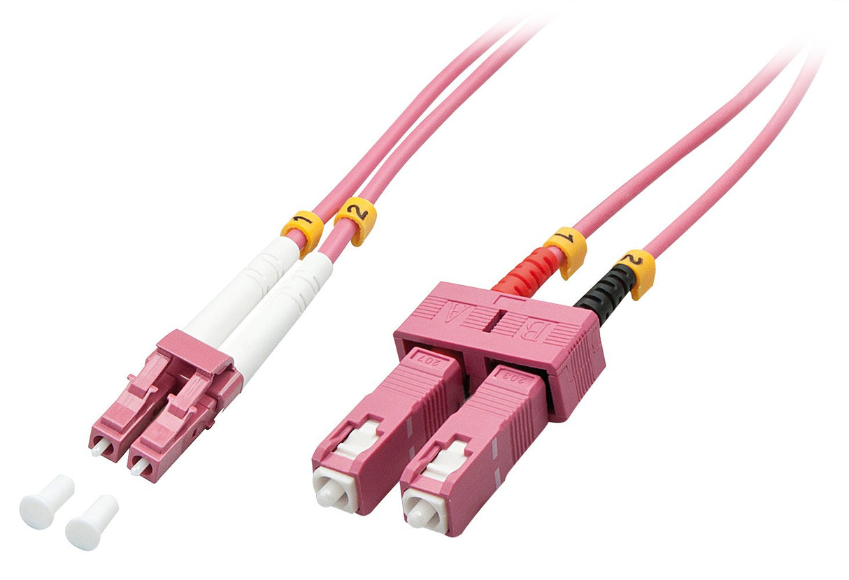 Cable Dúplex De Fibra Óptica Lindy Lc/Sc Om4 5m 50/125æm Multimodo