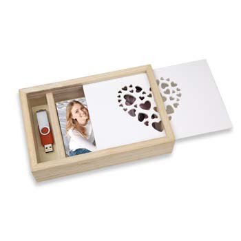 Zep Love Box Usb 10x15 Madera Para Fotos Y Stick Cz1246