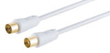S-Impuls Cable De Antena, Chapado En Oro, >100 Db, Blanco, 7,5m