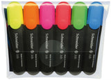 Schneider Schreibgeräte Schneider Job - Marcador Fluorescente - Para Faxpapier - Rojo, Azul, Verde, Amarillo, Naranja, Rosa - Tinta A Base De Agua - 1-5 Mm (Paquete De 6)