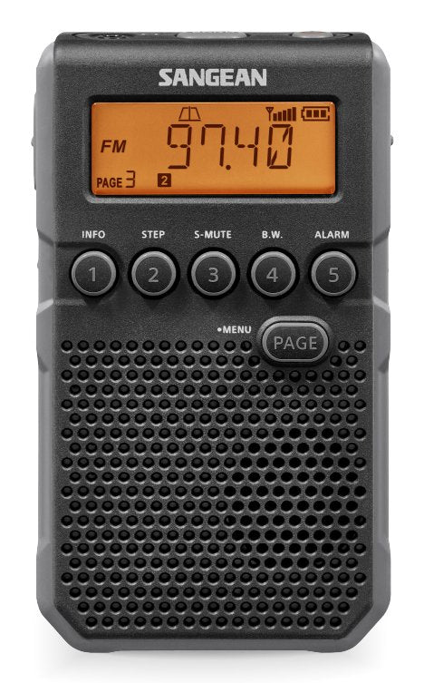 Sangean Dt-800 Negro Radio Digital Bolsillo Am Fm Con Rds Pantalla Lcd Batería Recargable
