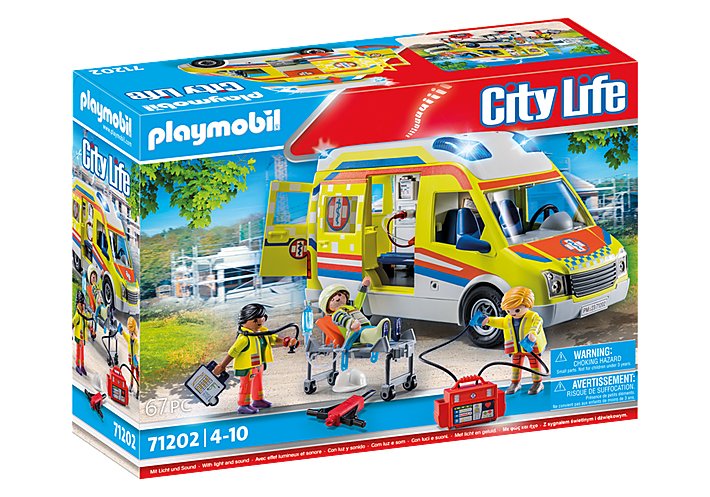 Playmobil 71202 City Life - Ambulancia Con Luz Y Sonido