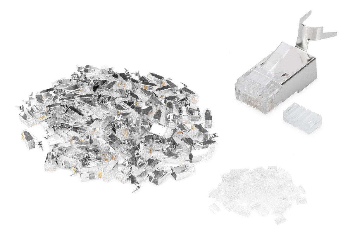 Cat 6a Modular Plug, 8p8c, Shielded For Solid Wire Awg 22-23, 100 Pcs.