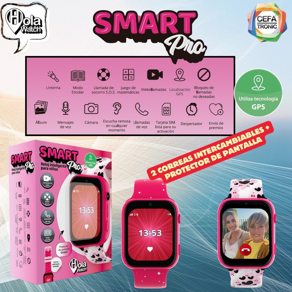 Hola Watch Smart Pro Rosa Smartwatch Para Niños 1.83" 4g