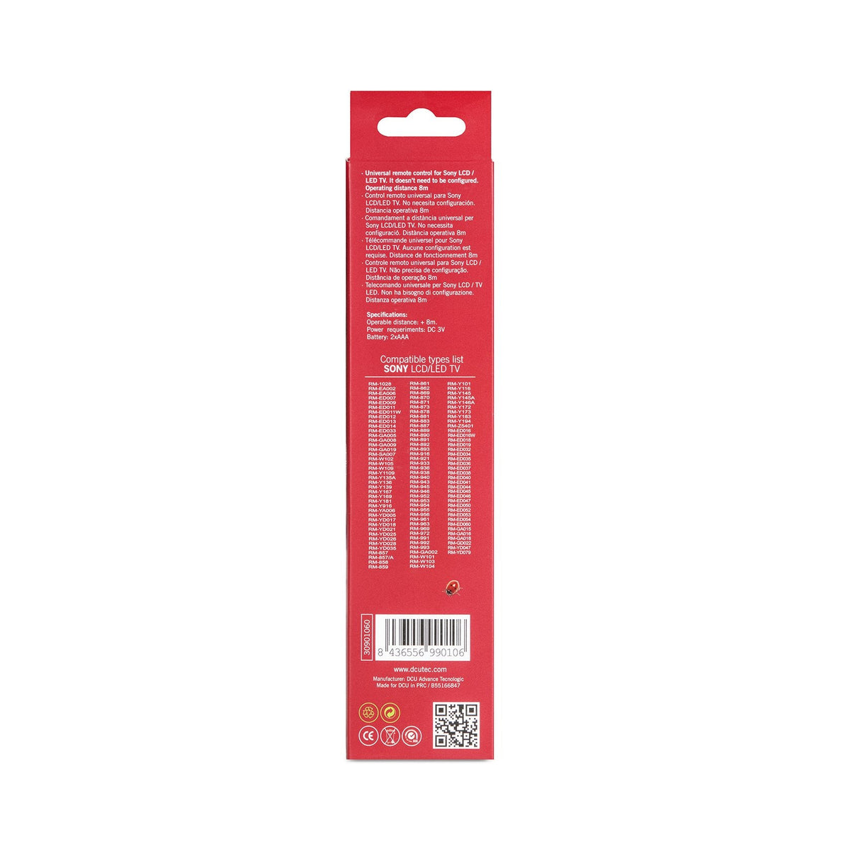 Dcu 30901060 Mando A Distancia Universal Para Televisores Sony Lcd/Led