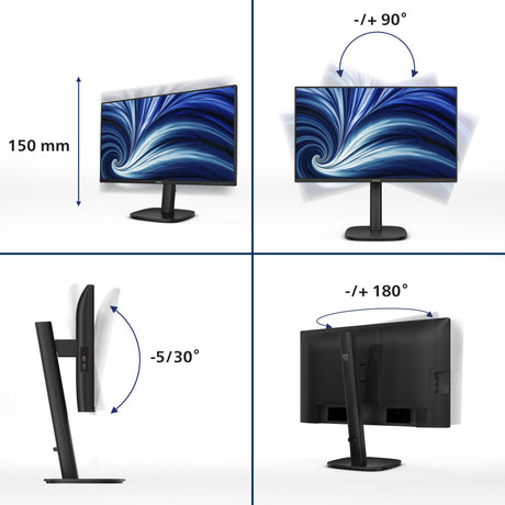 EAN 8721038002461 - Philips 3000 series 24B2U3301/00 pantalla para PC 60,5 cm (23.8") 1920 x 1080 Pixeles Full HD LCD Negro imagen 4