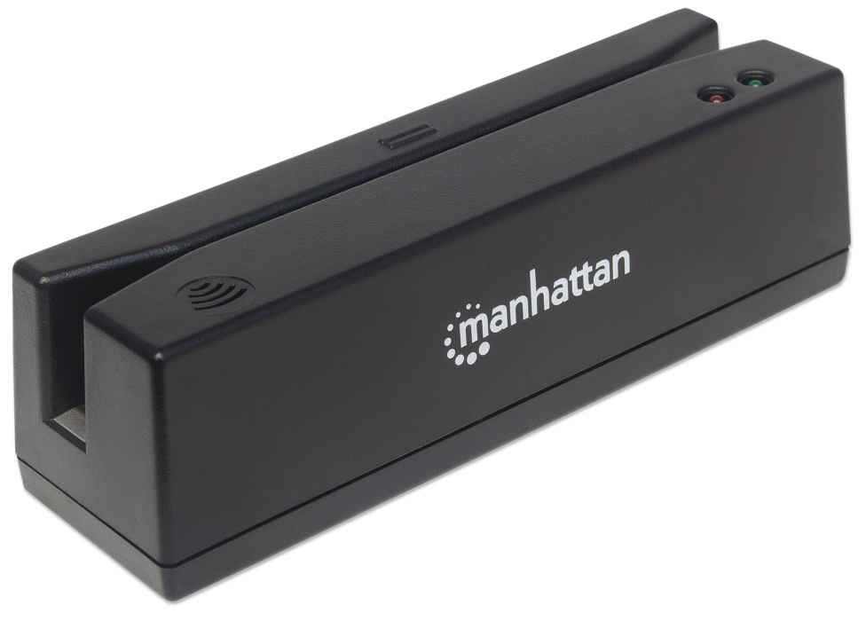 Manhattan Lector De Cinta Magnética De Tarjetas Usb, Lector De Triple Pista