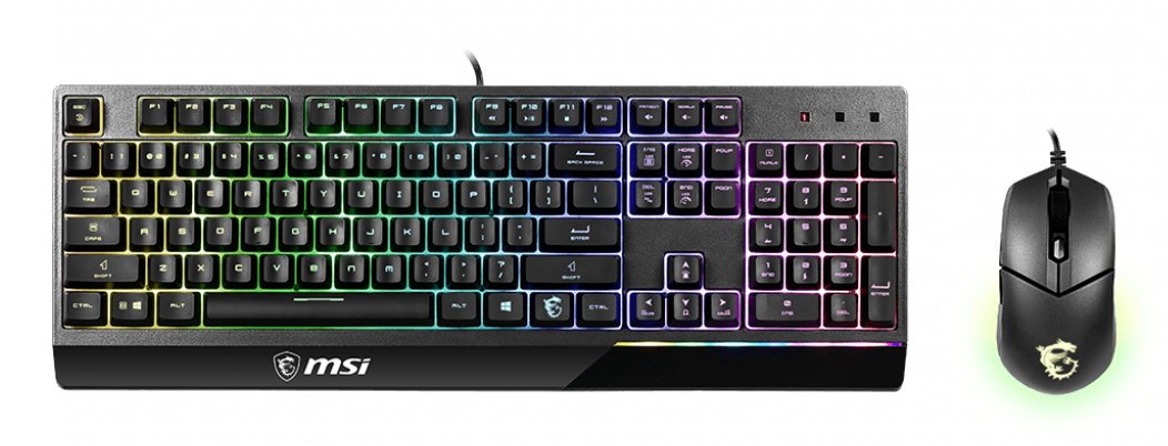 Msi Vigor Gk30 Combo Raton + Teclado Usb Qwertz Alemán Negro S11-04de601-Cla