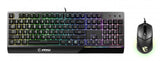 Msi Vigor Gk30 Combo Raton + Teclado Usb Qwertz Alemán Negro S11-04de601-Cla