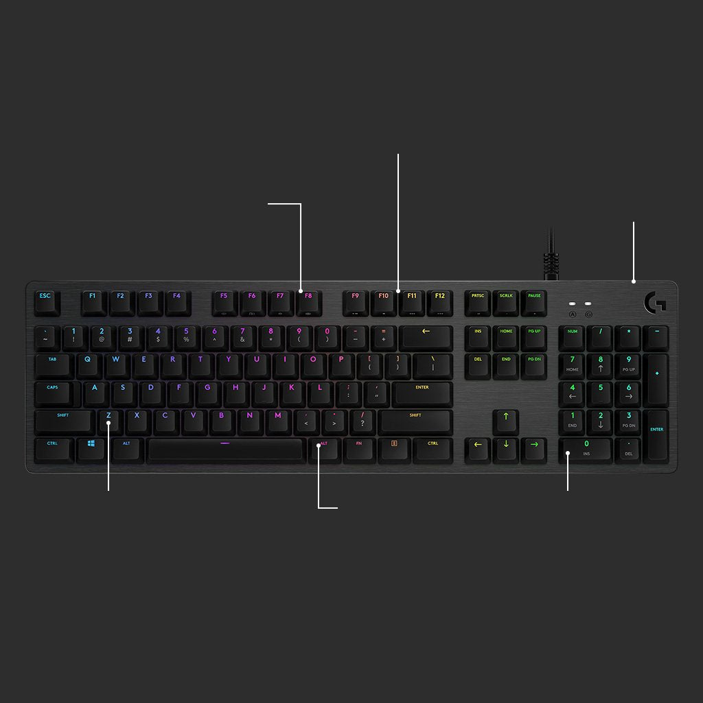 EAN 5099206086272 - Logitech G 920-009370 teclado Juego USB QWERTY Internacional de EE.UU. Carbono imagen 13