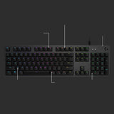 Teclado Inglés Logitech G G512 Carbon Lightsync Rgb Mechanical Gaming Keyboard With Gx Red Switches Usb Carbono