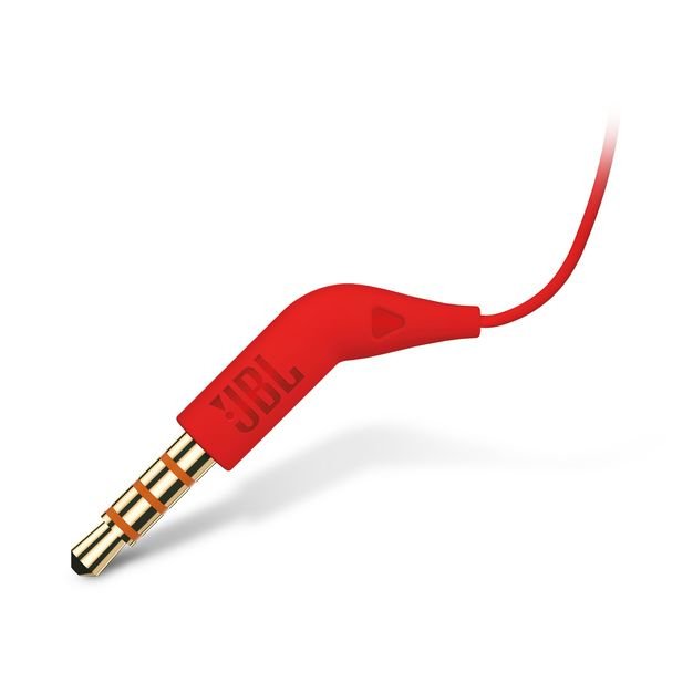 Auriculares Intrauditivos Jbl Tune 160 Con Micrófono Jack 3.5 Rojos