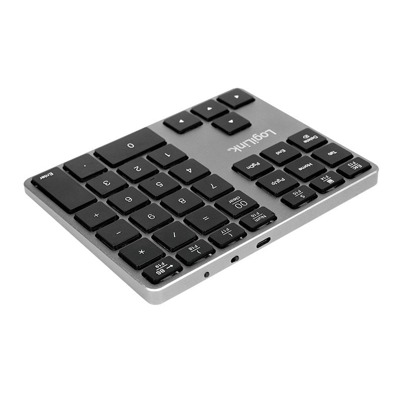 Logilink Id0187 Teclado Numérico Universal Bluetooth Aluminio, Negro