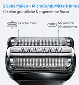EAN 8700216735483 - Braun 735483 Máquina de afeitar de láminas Recortadora Negro, Azul imagen 3