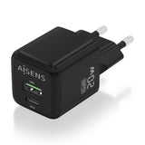 Aisens Cargador Gan 20w - 1xusb-C Pd3.0 Qc4.0 - 1xusb-A Qc3.0 - Negro