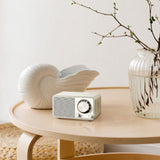 Sangean Wr-7 Plus Roble De Medianoche Radio Con Mueble De Madera Fm Bluetooth Aux