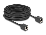 Delock Netzwerk Verlängerungscable Rj45 Kupplung Buchse Zu Rj45 Buchse Cat.6a S Ftp 10 M Schwarz
