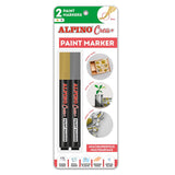 Alpino Rotuladores Crea + Paint Marker Para Decoración Todas Superficies Pack De 2 Oro/Plata
