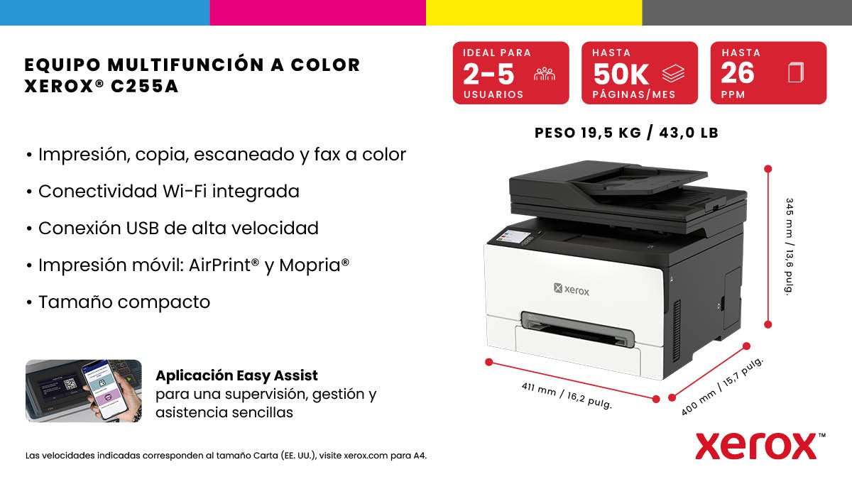 Xerox Lex C255a 4-In-1 Color-Mfp 25 S. Min.