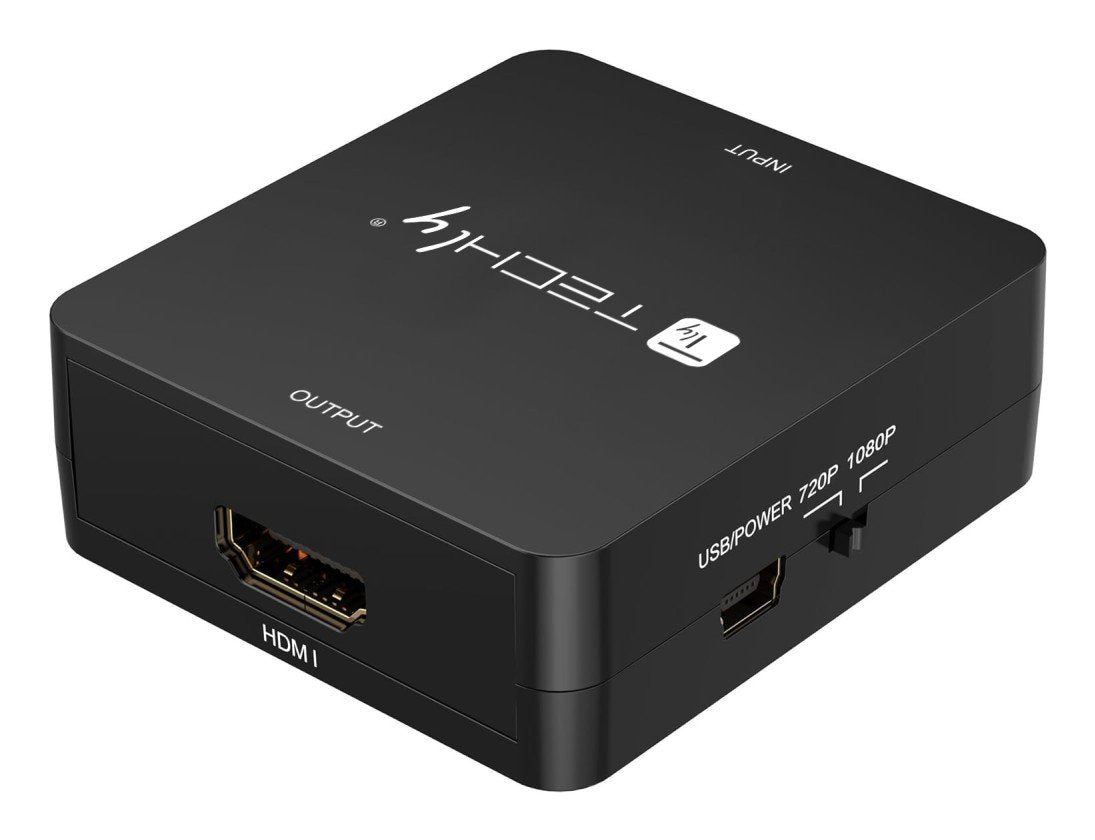 Techly Idata Spdif-6e3 Convertidor Av De Video Y Audio Compuesto 3x Rca A Hdmi 1080p