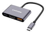 Canyon Usb-3-In1 Hub Usb-C > Hdmi 1xusb-A Pd 100w Retail