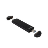 Caja Externa Para Disco Ssd M.2 Nvme Tooq Tqe-2240b Usb 3.0 Usb Tipo-C 3.2 Gen2
