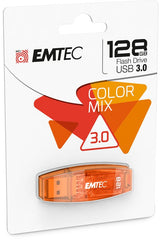 Pendrive Emtec Usb-Stick 128gb C410  Usb 2.0 Color Mix Orange