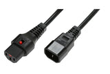 Cable De Alimentación Negro Iec C14/Iec C13 Recto M/F De 5m Con Bloqueo Iec Lock