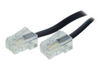 S-Conn 3m Rj45 Negro, Transparente